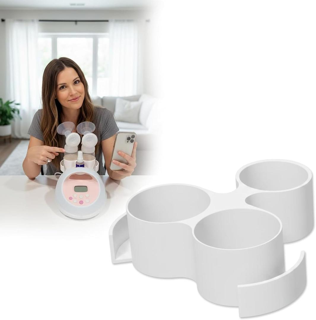 Bottle & Hose Holder for Spectra S1 /S2 (Old Models/Round Hole), Compatible with Spectra Breast Pumps, Organize and Simplify Your Pumping Journey, Ideal Gift for New Moms