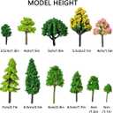 Model Trees for Diorama Small, Model Trees for Crafts, Mixed Plants for Land Scapes, 55 Pcs Artificial Mini Trees for Cake Decorations, Fairy Garden and Train Scenery
