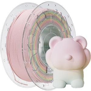 Creality 3D Printer Filament, Rainbow PLA Filament 1.75mm, Enhanced Toughness, Dimensional Accuracy +/- 0.03mm, 1kg(2.2lbs), PLA Mattte Filament for Most 3D Printer