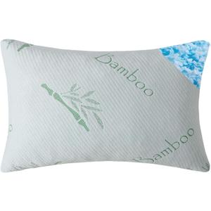 Shredded Memory Foam Pillows Set of 1, Cooling Zippered Breathable Memory Foam Bed Pillow for Sleeping 1 Pack, Queen Size Firm Pillow Gel for Neck Support, Hotel Quality Rest Pillow 20" x 30" Queen