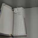 Wireless Keyboard and Mouse, Vssoplor 2.4GHz Rechargeable Compact Quiet Full-Size Keyboard and Mouse Combo with Nano USB Receiver for Windows, Laptop, PC, Notebook-White Silver