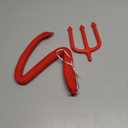 Sumind 2 Pieces Halloween Devil Costume Accessories Devil Tail Fork Cosplay Costume Accessories for Halloween Cosplay Party (Red)