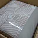 INK+IVY King Comforter Set Geometric Cotton Comforters Farmhouse with Clipped Jacquard, All Season, Down Alternative Lightweight & Fluffy Bedding, Matching Shams, Ellipse, King/Cal King, Blush 3 Piece