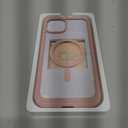 Miracase Magnetic for iPhone 15 Plus Case 6.7'' [Compatible with Magsafe] Full-Body Military Drop Proof 15 Plus Phone Case Cover with Built-in 9H Tempered Glass Screen Protector,Magnetic Pink