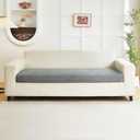 Disayu Couch Covers for 3 Cushion Sofa Pet Friendly Couch Cushion Covers Universal Sofa Covers Washable Stretch Slipcovers for Sectional Sofa (Texture Gray,Large Triple Seat Cover)