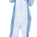 Disney Eeyore Onesie For Women | Eeyore Costume Adult | Womens Fleece Pajamas | Sizes Small to XX-Large (Medium, Blue)