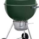 Weber Original Kettle Premium Charcoal Grill, 22-Inch, Green Outdoor BBQ Grill with BuiltIn Thermometer, Heat Control Dampers & OneTouch Cleaning System