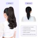 ponytail extension,16" claw clip hair extensions ponytail short curly hair ponytail Extension Natural Looking Synthetic Hairpiece for Women Black brown