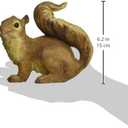 Design Toscano Scamper the Woodland Squirrel Outdoor Garden Statue, 7 Inch Tall, Cast Stone Resin, Brown Finish