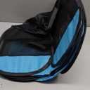 GOOZII Dog Playpen Portable Collapsible, Indoor Outdoor Pet Puppy Exercise Playpens Case with Zipper Door Top Cover Floor for Large Cat Rabbit Travel Camping (Small Size, Black/Blue)