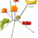 Exploded Fruit Bowl: Exploding Fruit Bowl Stand, Fireworks On the Dinner Table, Stainless Steel Aesthetic 360 Display Rack, Creative Centerpiece For Home Kitchen Counter & Dining Table Decor(Silver)