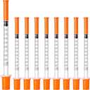1ML Syringe, Measuring Syringes Lab Supplies, Individually Wrapped, Pack of 50