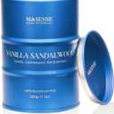 M&SENSE Vanilla Sandalwood Scented Candles Natural Non Toxic, Aromatherapy Candle for Stress Relief Meditation Relaxing, Housewarming Gifts for Women Men, 11.3oz 70 Hour Long Burning