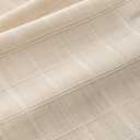 Linen Textured Table Runner, Ivory Table Runners 72 Inches Long | Raised Grid Embroidery Design, Machine Washable, Farmhouse Neutral Checked table runner, Dresser Kitchen Dining Table Decor