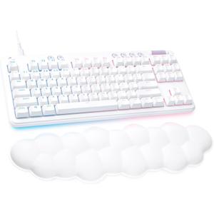 Logitech G713 Wired Mechanical Gaming Keyboard with LIGHTSYNC RGB Lighting, Linear Switches (GX Red), and Keyboard Palm Rest, PC and Mac Compatible - White Mist