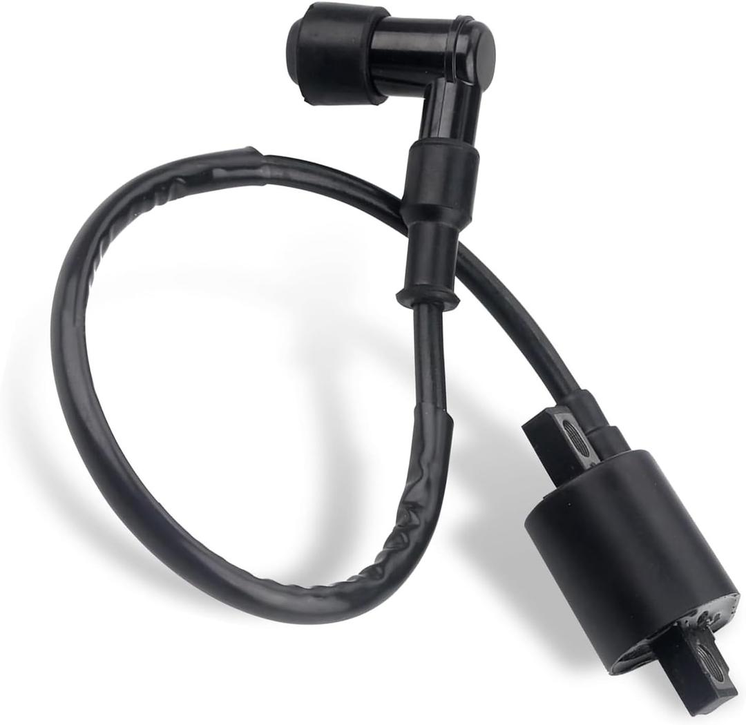 Downhill Motorcycle Racing Ignition Coil, Compatible with CG125/150/250CC High Voltage Package Ignition Coil 90 Degrees, for ATV and Off-road Motorcycle Accessories (Black)