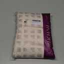 jinchan Winslow Linen Curtains 45 Inch Length Small Window Curtains Embroidered Bordered Floral Drapes Light Filtering for Bathroom Laundry Room Kitchen Farmhouse Decor White on Beige 2 Panels