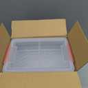 GEOPHIA 6 Pack Extra Large Pencil Box with Removable Divider, Thickened Pencil Case Bulk, Clear Crayon Marker Organizer Stackable Plastic Small Storage Containers for Pen Craft School Supplies (Multi)