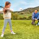 Little Tikes 2-in-1 Pop 'n Pitch Trainer, Outdoor Sports Experience for Boys and Girls Ages 3+, Blue