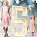 Ledido 4FT Marquee Light Up Numbers 5, Easy to Assemble Marquee Numbers 4 Feet Tall for Indoor & Outdoor Events, Large Lighted Number for Birthday Graduation Baby Shower Anniversary Party Decorations
