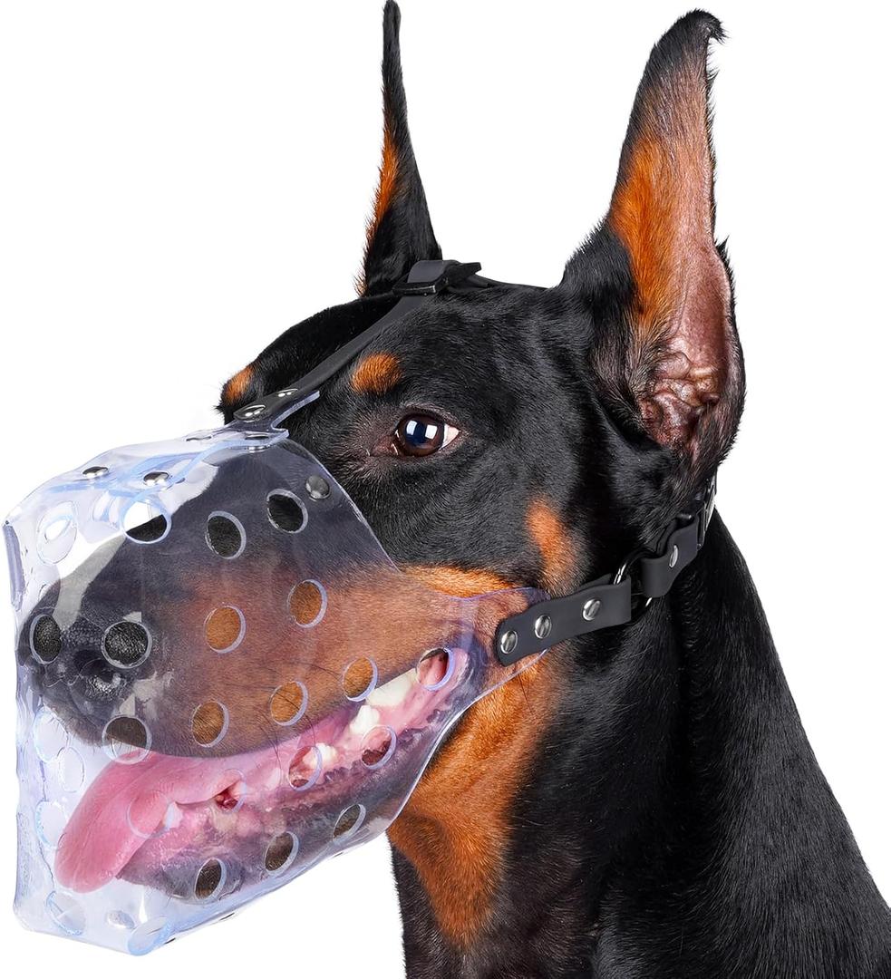 Mayerzon Dog Muzzle, Basket Muzzle for  Sized Dogs to Prevent Biting for Grooming Scavenging, Breathable Mouth Guard for Husky Golden Retriever Labrador Beagle, M