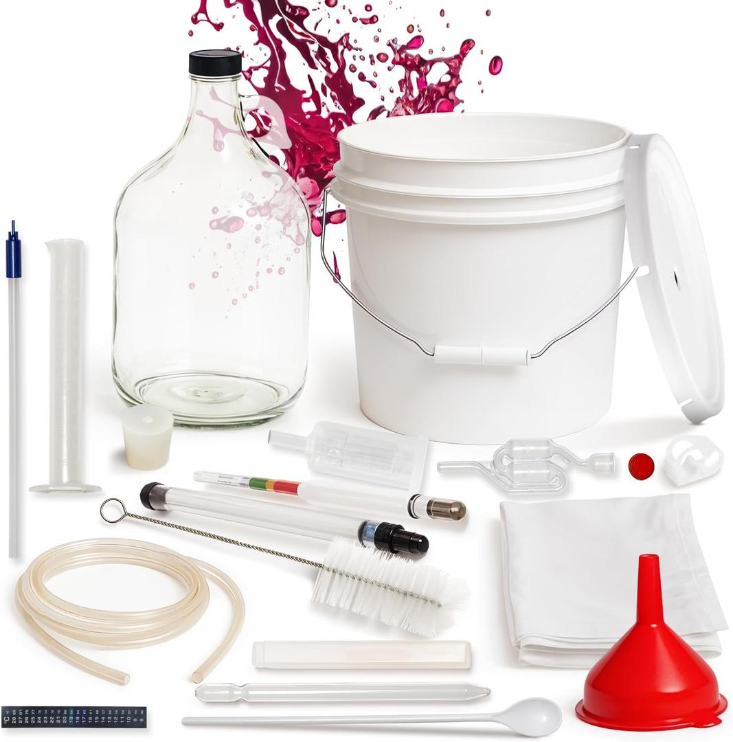 Making Kit & Mead Making Kit | Complete Home Brewing Kit for Beginners & Experts - Includes Glass Carboy, Fermenter, Hydrometer, Siphon, Airlock & More | DIY Brewing Equipment Making Kit & Mead Making Kit | Complete Home Brewing Kit for Beginners & Experts - Includes Glass Carboy, Fermenter, Hydrometer, Siphon, Airlock & More | DIY Brewing Equipment
