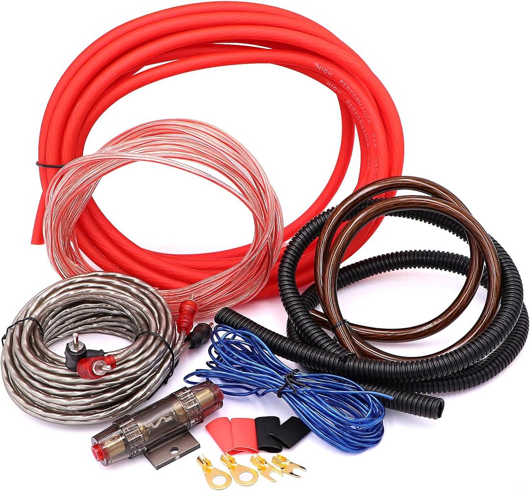 4 Gauge Audio Amplifier Installation Wiring Systems KIT,Make Connections and Brings Power to Your Radio,Subwoofers and Speakers