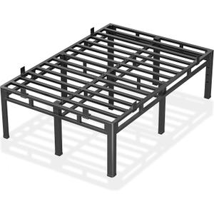4 x ROIL 24 Inch Cal King Bed Frame Double Layer Platform with Round Corner | Easy Assembly, Noise Free, 3500LBS Load Capacity, 6 Mattress Baffles, 20" Storage Space, Headboard Hole, Rubber Foot Pads