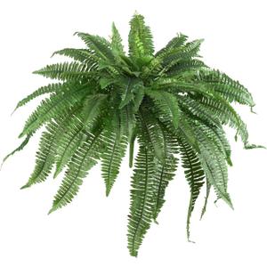 Nearly Natural 48-in Artificial Boston Fern, Large Hanging Fake Plant Wall Decor with 67 Fronds, Faux Fern Vines that Look Real for Home and Office Decor