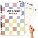 ADHD Cleaning Planner for Adults, Fully Customizable Daily, Weekly, Monthly & Yearly Home Chore Checklists, Stress-Free Household Management System with Visual Task Tracking A5