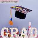 Graduation Decorations 2026, 4 LED Light Up Letters GRAD Sign for Class of 2026, Battery Operated Marquee Letter Lights GRAD Sign for High School Senior College Graduation Party Supplies- Warm White