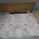 Laura Ashley - Twin Comforter Set, Reversible Cotton Bedding for Year Round Use, 2 Piece Coquette Bed Set with Matching Pillowcase (Delphine Mauve Pink)
