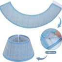 2 x 7.5 Inch Knitted Christmas Tree Collar, Rustic Mini Tree Skirt Base Cover for Small Tabletop Trees, Holiday Home Decor,Light Blue