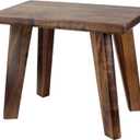 Wooden Step Stool Walnut Wood Portable Foot Stool Assembled for Adult in Kitchen Garden Living Room Bathroom Classroom Easy Use (1, Large)