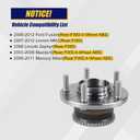 KUSATEC 512271 Rear Wheel Bearing Hub Assembly for 2006-2012 Ford Fusion 2007-2012 Lincoln MKZ 2006 Lincoln Zephyr 2003-2008 Mazda 6 2006-2011 Mercury Milan, 5 Lug w/Tone Ring ABS