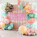 LaVenty Princess Tea Party Decorations Let's Par Tea Decorations Backdrop Balloon Garland Arch Cutout Banner Floral Butterfly Teapot Balloons Princess Banner