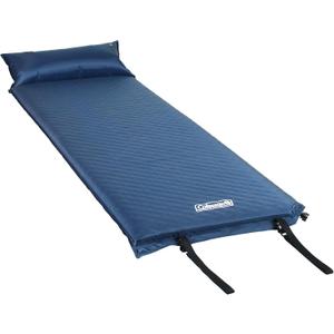 Coleman Self-Inflating Sleeping Pad with Pillow, Lightweight Inflatable Camp Pad with Extra Support & Quick Deflation, No Air Pump Needed, 76 x 25 x 2.5 inches