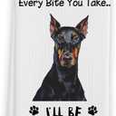 Funny Doberman Hand Towels for Kitchen, Dog Kitchen Decorative Towels, Dog Lovers Gifts for Women, Every Meal You Make Every Bite You Take Bath Decor and Accessories, 16x24 Inches