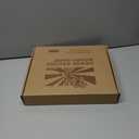 Horse Race Board Game, Foldable Horse Racing Game for Adults with 12 Laser Wooden Horses, 100 Pcs Poker Chips 2 Dice 2 Pack of Cards for Family Game Nights Party Gifts Tabletop Parties(Log)