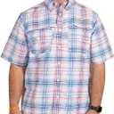 HABIT Men’s Fourche Mountain Short Sleeve River Guide Fishing Shirt - UPF 40+ UV Protection, L