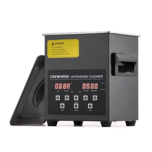 CREWORKS 2L Digital Ultrasonic Cleaning Machine with Degas and Gentle Mode, 60W Ultrasonic Cleaner Machine with Heater and Timer, 0.5 gal Ultrasound Cleaner for Retainer Watch Denture Glasses More