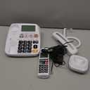 SWISSVOICE 3355 DECT 6.0 Corded Big Button Phone for Elderly with Answering Machine and Additional Cordless Handset - Loud Phones for Hard of Hearing - Hearing Aid Compatible Phones