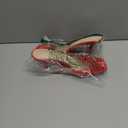 LAICIGO Womens Square Open Toe Flip Flops Stiletto Heels Strappy Thong Slide on Slingback Mules Sandals (8, Red)