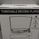 Vinyl Record Player with Speakers Vintage Turntable for Vinyl's Records Belt-Driven Turn Table Support 3-Speed, Wireless Playback, Headphone, AUX-in, RCA Line LP Phonograph for Sound Enjoyment Black