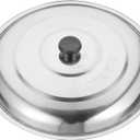 Old Style Stainless Steel Pot Lid Kitchen Supply for Household Cooking Round Cover for Wok and Frying Pan Easy to Clean and Convenient to Use