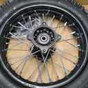 3.00-12 80/100-12 Dirt Bike Rear Rim Wheel Tire With 12mm Bearing for 50cc 110cc 125cc SSR125 TTR90 TTR110 PW80 CRF70 XR70 KX65 KLX110 RM65 Apollo TaoTao DB14 Coolster Pit Bike Motorcycle