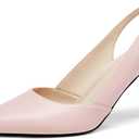 Rilista Women's Slingback Kitten Heels Closed Pointed Toe Wedding Party Dress Pumps Shoes (11)