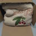 Peryiter 3 Pack Fall Pumpkin Bath Towels Set -Cotton Fall Themed Embroidery Hand & Facial Towels Wash Cloth for Thanksgiving Autumn Decorations(Vintage,White)