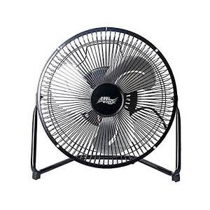 9 Inch 3-Speed Black Metal Floor Fan