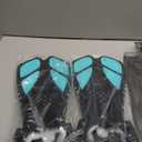 Sugaroom Swim Fins Open Heel, Adjustable Snorkel Fins Diving Fins with Mesh Bag, Snorkeling Gear Flippers Travel Size Short Flippers for Lap Swimming Scuba Dive Adult Men Women Kids (Green)